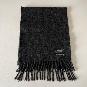 Vintage Christian Dior Monsieur 100% Lambswool Scarf